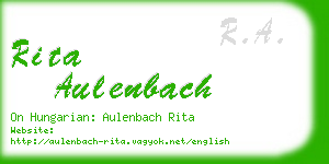 rita aulenbach business card